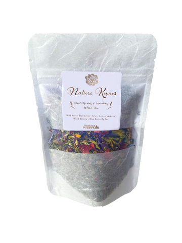 🌿 Nature Knows Heart Opening, Grounding Herbal Tea Blend